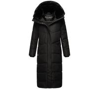 Navahoo Abrigo de invierno para mujer, abrigo acolchado cálido, extralargo con capucha extraíble, llamativo, XIV XS-XXL, Negro , L