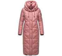 Navahoo Abrigo de invierno para mujer, abrigo acolchado extra largo con capucha, tallas XS-XXL, rosa oscuro, M
