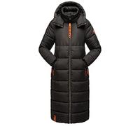 Navahoo Abrigo de invierno para mujer, abrigo cálido acolchado con capucha Kristallblume XS-6XL, Negro , S