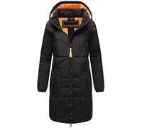 Navahoo Abrigo de invierno para mujer, cálido, con capucha, acolchado, modelo Bliblablubb 14, tallas XS-6XL, Negro , M