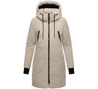 Navahoo abrigo de invierno para mujer, parka cálido con capucha (extraíble) y portaequipajes interiores, Winterzart 14 S-6XL, gris, M