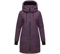 Navahoo abrigo de invierno para mujer, parka cálido con capucha (extraíble) y portaequipajes interiores, Winterzart 14 S-6XL, Morado (dusty plum), L