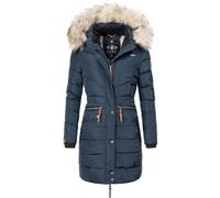 NAVAHOO Abrigo de invierno 'Paula' ecru / azul oscuro, Talla 4XL