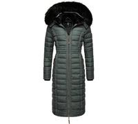 NAVAHOO Abrigo de invierno 'Umay' marrón / petróleo / negro, Talla XXL