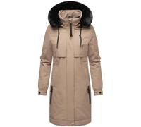 Navahoo Abrigo Impermeable para Mujer, Chaqueta de Invierno Larga y Cálida con Piel Sintética y Capucha (Ambos Extraíbles), Rescatador de Clima Frío, Talla 14 XS-3XL