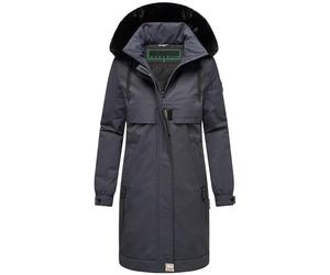 Navahoo Abrigo Impermeable para Mujer, Chaqueta de Invierno Larga y Cálida con Piel Sintética y Capucha (Ambos Extraíbles), Rescatador de Clima Frío, Talla 14 XS-3XL