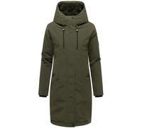 Navahoo Abrigo largo para mujer, chaqueta cálida de invierno con capucha, baile de granizo 14 S-6XL, verde oscuro, M