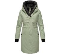 Navahoo Abrigo largo y cálido de invierno para mujer, chaqueta acolchada con capucha y elementos magnéticos Snowelf XS-XXL, Smokey Mint, M