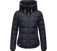 Navahoo Amayaa - Chaqueta de invierno para mujer, con cuello alto y capucha ajustable, tallas XS-XXL, azul marino, XS