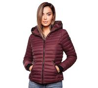 Navahoo B348 - Chaqueta acolchada con capucha para mujer burdeos M