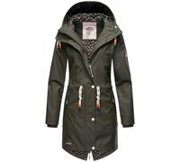 Navahoo B919 - Chubasquero con capucha para mujer, verde oliva, XS
