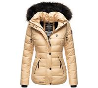 Navahoo Cálida chaqueta de invierno para mujer, parka, acolchada, chaqueta corta forrada B832, beige, XS