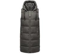 Navahoo Chaleco acolchado para mujer, cuello alto, sin mangas, con capucha, B942, antracita, XXL