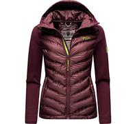 Navahoo Chaqueta acolchada ligera con capucha para mujer, tallas XS-XXL, Morado, M