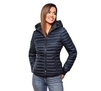 Navahoo Chaqueta con Capucha Cruzada con Capucha para Mujer B348 [B348-Navy-Gr.S]
