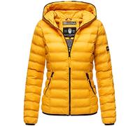 Navahoo Chaqueta de entretiempo ligera para mujer, chaqueta acolchada para exteriores con capucha, Neevia XS-XXL, amarillo, S