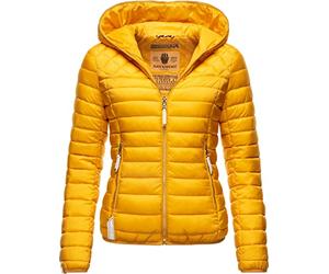 Navahoo - Chaqueta de entretiempo para mujer, ligera con capucha acolchada - Soy guapa - XS-XXL, amarillo, XS