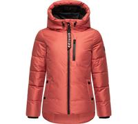 Navahoo Chaqueta de invierno para mujer, cálida, con capucha, diseño de migas y rubor, talla L, rojo, L