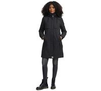 Navahoo Chaqueta de invierno larga para mujer (XS-3XL) - Capucha extraíble, impermeable, parka - Cintura interior - Chaqueta cálida para mujer - N039, Negro , XL