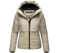 Navahoo - Chaqueta de invierno para mujer - Abrigo acolchado con forro de felpa y capucha Liebesküken XIV - XS-XXL, gris guijarro, S