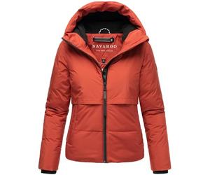 Navahoo Chaqueta de invierno para mujer, acolchada y cálida, con forro de felpa y capucha Liebesküken XIV, XS-XXL, terracota, XS