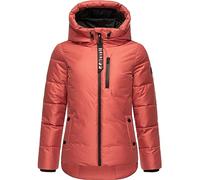 Navahoo Chaqueta de invierno para mujer, cálida, con capucha, diseño de migas y rubor, talla L, rojo, L