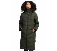 Navahoo Chaqueta de invierno para mujer (XS-3XL) - Repelente al agua, parte con pelo de peluche, 4 bolsillos, abrigo acolchado con capucha, chaqueta cálida para mujer - N009