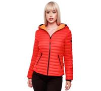 Navahoo Chaqueta de transición para mujer con capucha B348, Coral neón, M