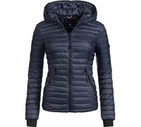 Navahoo Chaqueta Guateada de Entretiempo para Mujer Kimuk Azul Oscuro XL