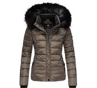 Navahoo Chaqueta Guateada de Invierno para Mujer con Capucha de Pelo sintético Miamor Gris S