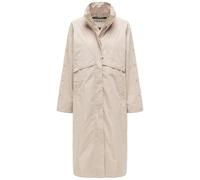 Navahoo Chaqueta larga de entretiempo para mujer con mangas remangables, diseño de flor zen 14, XS-3XL, gris, S