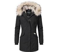 Navahoo, Cristal, Abrigo corto de invierno para mujer, con capucha, XS-XXL, Negro , L