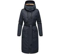 Navahoo Hokulanii - Abrigo de invierno para mujer, cuello alto y capucha suave, tallas XS-XXL, azul marino, S