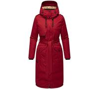 Navahoo Hokulanii - Abrigo de invierno para mujer, cuello alto y capucha suave, tallas XS-XXL, rojo oscuro, XS