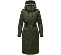 Navahoo Hokulanii - Abrigo de invierno para mujer, cuello alto y capucha suave, tallas XS-XXL, verde oscuro, S