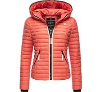 Navahoo Kimuk Prc - Chaqueta de entretiempo para mujer, ligera, acolchada, corta, con capucha, coral, XS