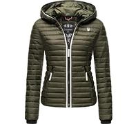 Navahoo Kimuk Prc - Chaqueta de entretiempo para mujer, ligera, acolchada, corta, con capucha, verde oliva, S