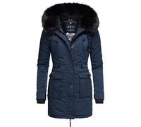 Navahoo Luluna Prc - Abrigo de invierno para mujer, parka de invierno con piel sintética extraíble, XS - XXL, azul, XS