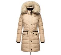 Navahoo Paula - Abrigo de invierno para mujer, cálido, con capucha de piel sintética extraíble, tallas XS-5XL, beige, S