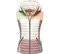 Navahoo Shadaa - Chaleco acolchado ligero con capucha desmontable para mujer, estilo Shadaa, tallas XS-3XL, Multicolor Pastel, M