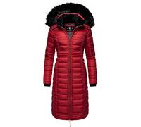 Navahoo Umay abrigo de invierno para mujer acolchado largo con capucha XS-XXL, rojo oscuro, XXL