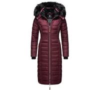 Navahoo Umay - Abrigo de invierno acolchado largo con capucha para mujer, XS-XXL, burdeos, S