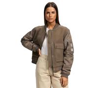 Navahoo Willstehaben - Chaqueta bomber para mujer, ligera, entretiempo con mangas levantadas, tallas XS-XXL, marrón piedra, XS