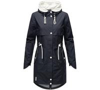 Navahoo Xankaa - Abrigo de entretiempo ligero para mujer, con capucha, talla S-3XL, azul marino, S