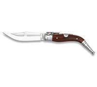 Navaja Bandolera Nº 1 Madera Hoja 10 cm para Caza, Pesca, Camping, Outdoor, Supervivencia y Bushcraft Albainox 04015 + Portabotellas de regalo