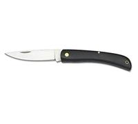 Navaja CAMPAÑA Mango de Madera Hoja de Acero INOX inoxidable de 7 cm para Camping, Caza, Pesca, Supervivencia y Bushcraft Albainox 01181 + Portabotellas de regalo