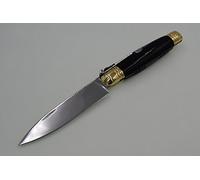 Navaja Clásica Recta artesanal de Albacete de José Antonio Herreros con hoja de acero 440c de 8,8 cm y empuñadura de búfalo. Caza, pesca, supervivencia, artesana Albaceteña