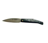 Navaja Cudeman Solsona 443-A Hoja de Acero 420 de 9 cm y empuñadura de asta de toro de 11 cm para Caza, Pesca, Supervivencia y bushcraft + Portabotellas Regalo
