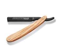 Navaja de afeitar DOVO Shavette con mango de madera de olivo