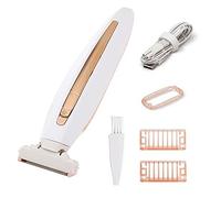 Navaja de afeitar eléctrica para mujer para cara y cuerpo, afeitadora portátil indolora para depilación facial, brazos, piernas, pubico, afeitadora para mujer recargable en seco inalámbrica (ELECTRIC